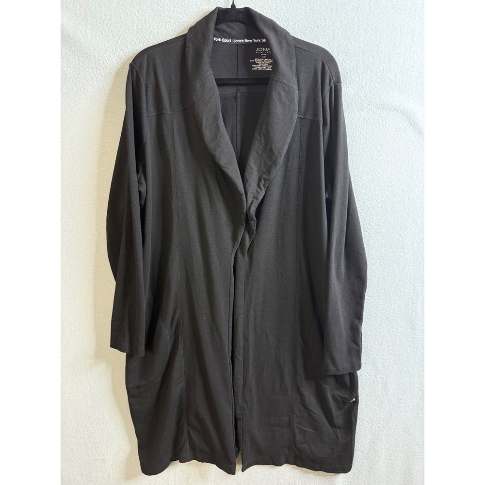 Jones New York Cardigans Women's 1X Sport Knit Duster‎ Cardigan Open Front